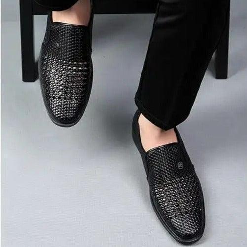 Sapato Social Imperium™ em Couro Texturizado Estilo Pele de Cobra / Luxo e Conforto para Homens de Sucesso!