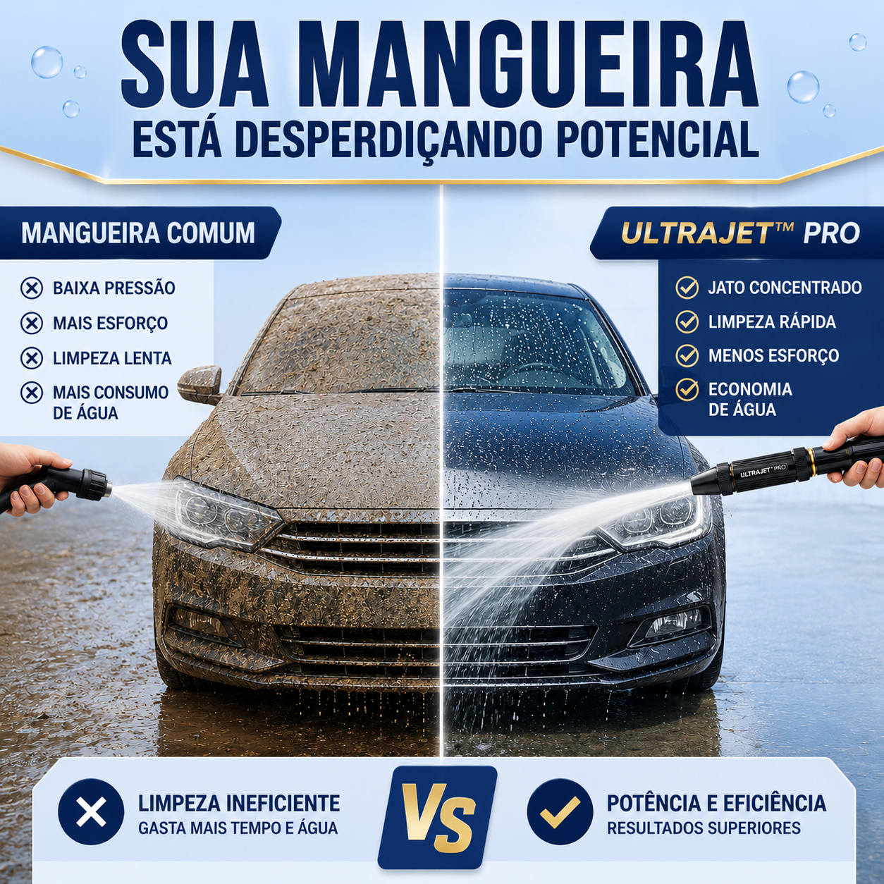 UltraJet™ Pro | Jato de Alta Pressão pra Limpeza Pesada