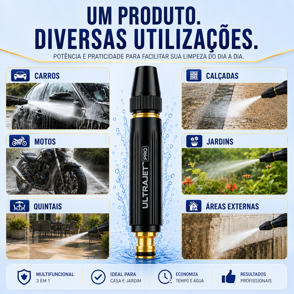 UltraJet™ Pro | Jato de Alta Pressão pra Limpeza Pesada