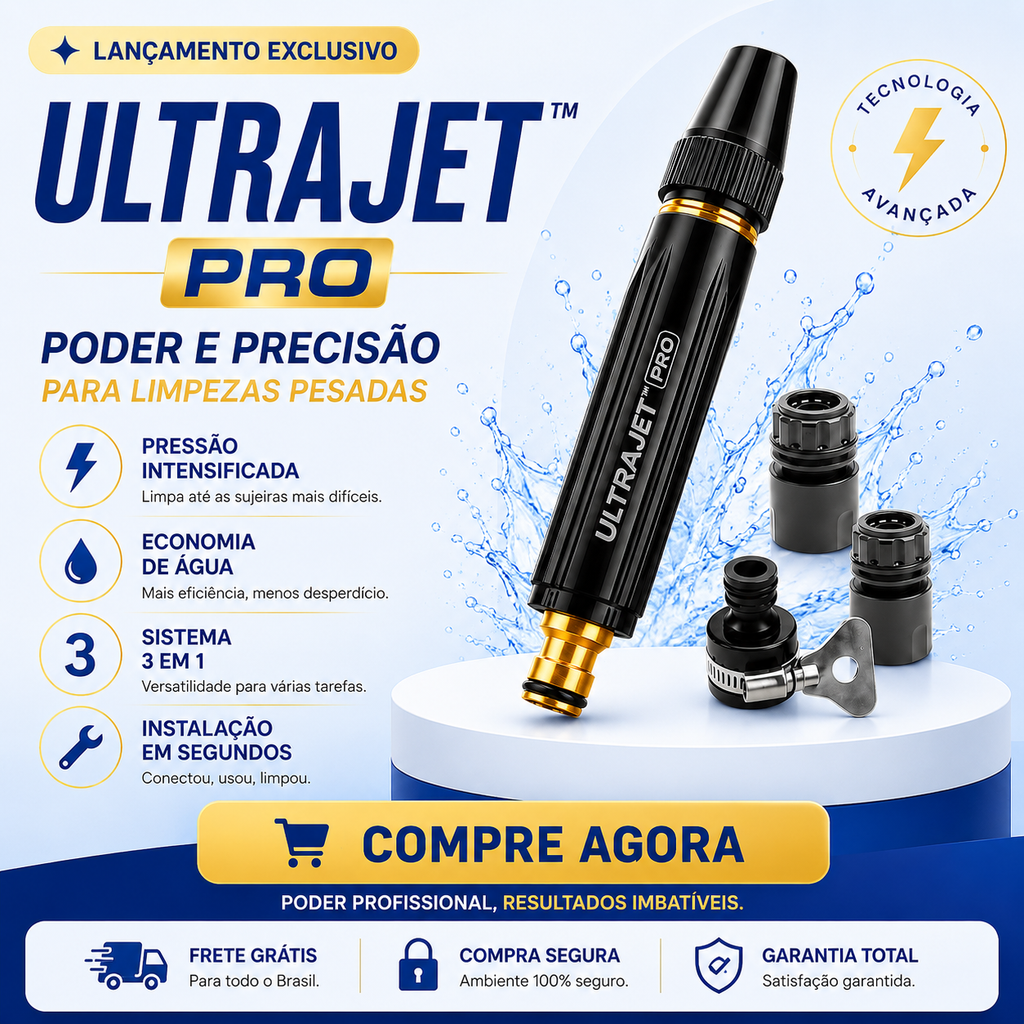 UltraJet™ Pro | Jato de Alta Pressão pra Limpeza Pesada