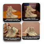 Coturno AmericanPatriot™ com Estampa Militar e Solado Antiderrapante / Para Homens que Valorizam Liberdade, Força e Tradição!