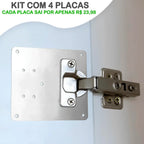 Kit Modern Lar ReparaFácil™ / Suportes Premium para Restauração de Dobradiças!