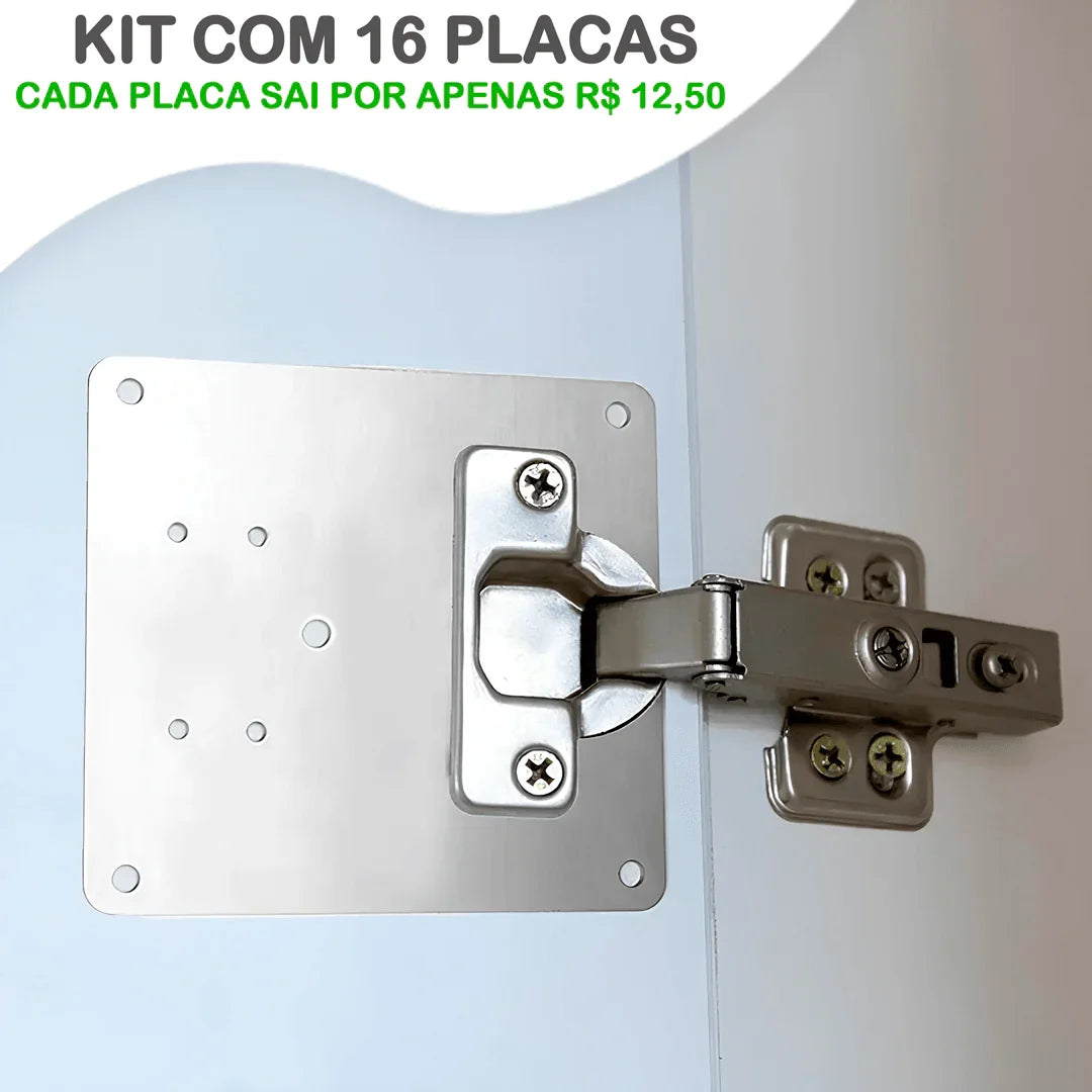 Kit Modern Lar ReparaFácil™ / Suportes Premium para Restauração de Dobradiças!
