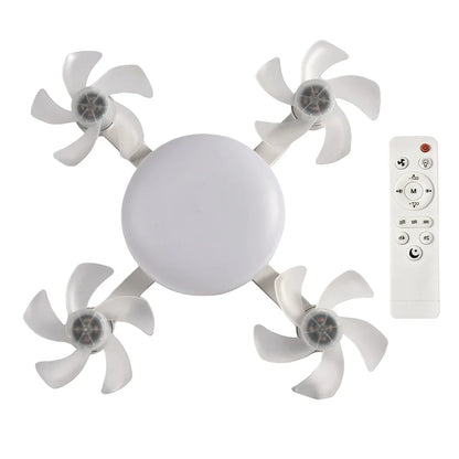 Lâmpada Ventilador de Teto Modern Lar™ com 4 Hélices e Controle Remoto / Ventilação Eficiente e Iluminação Elegante para Qualquer Ambiente!