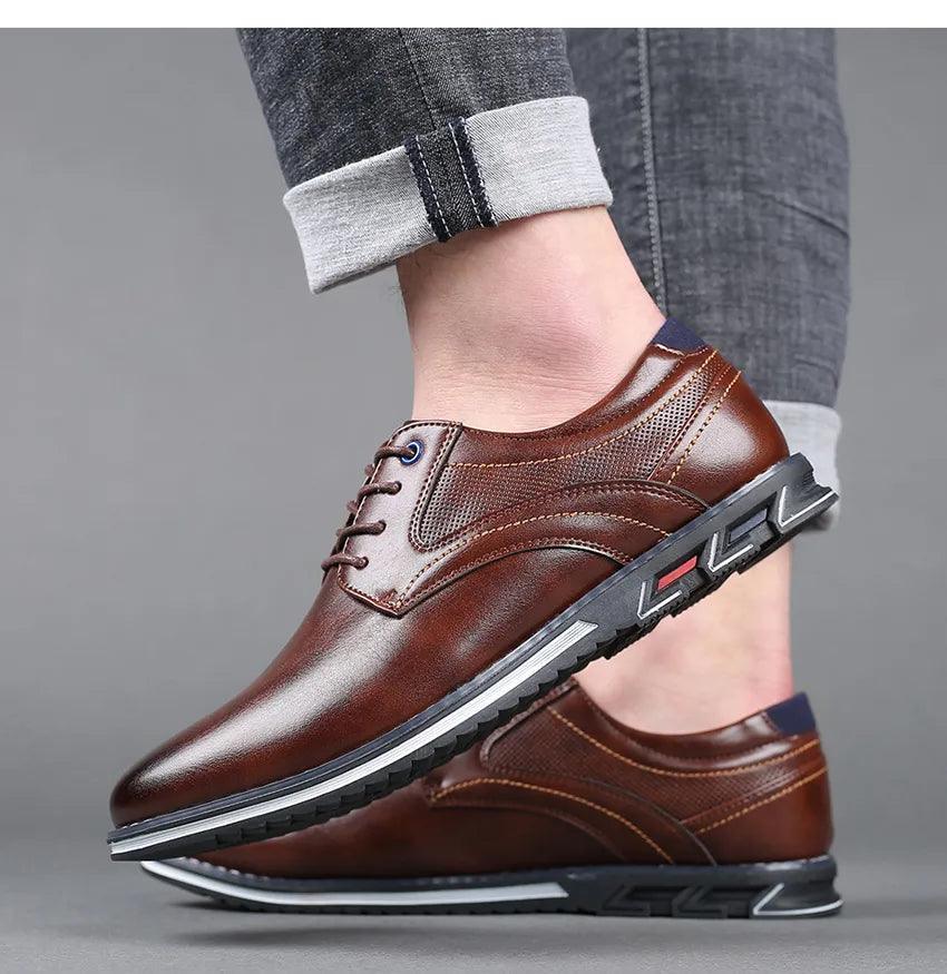 Sapato Masculino em Couro PU - Save Men  / Estilo e Conforto Unidos em Um só Sapato!