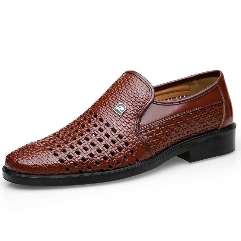 Sapato Social Imperium™ em Couro Texturizado Estilo Pele de Cobra  / Luxo e Conforto para Homens de Sucesso!