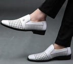 Sapato Social Imperium™ em Couro Texturizado Estilo Pele de Cobra  / Luxo e Conforto para Homens de Sucesso!