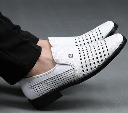 Sapato Social Imperium™ em Couro Texturizado Estilo Pele de Cobra  / Luxo e Conforto para Homens de Sucesso!