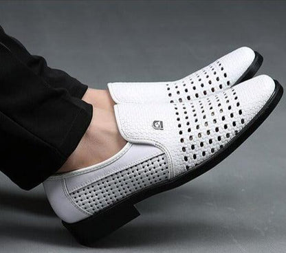 Sapato Social Imperium™ em Couro Texturizado Estilo Pele de Cobra  / Luxo e Conforto para Homens de Sucesso!