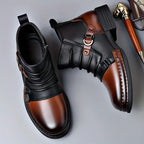 Bota Dallas™ em Couro Premium com Fivela Lateral Ajustável
