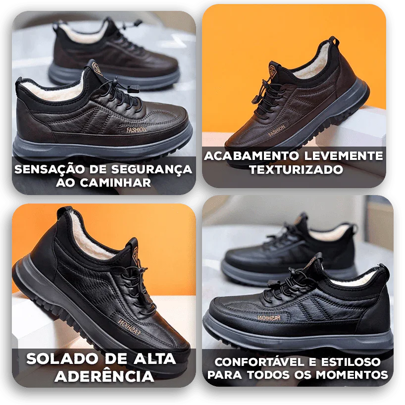 Tênis Dante™ com Cadarço Elástico e Estrutura Encorpada / Estilo e Praticidade no Seu Ritmo de Vida!