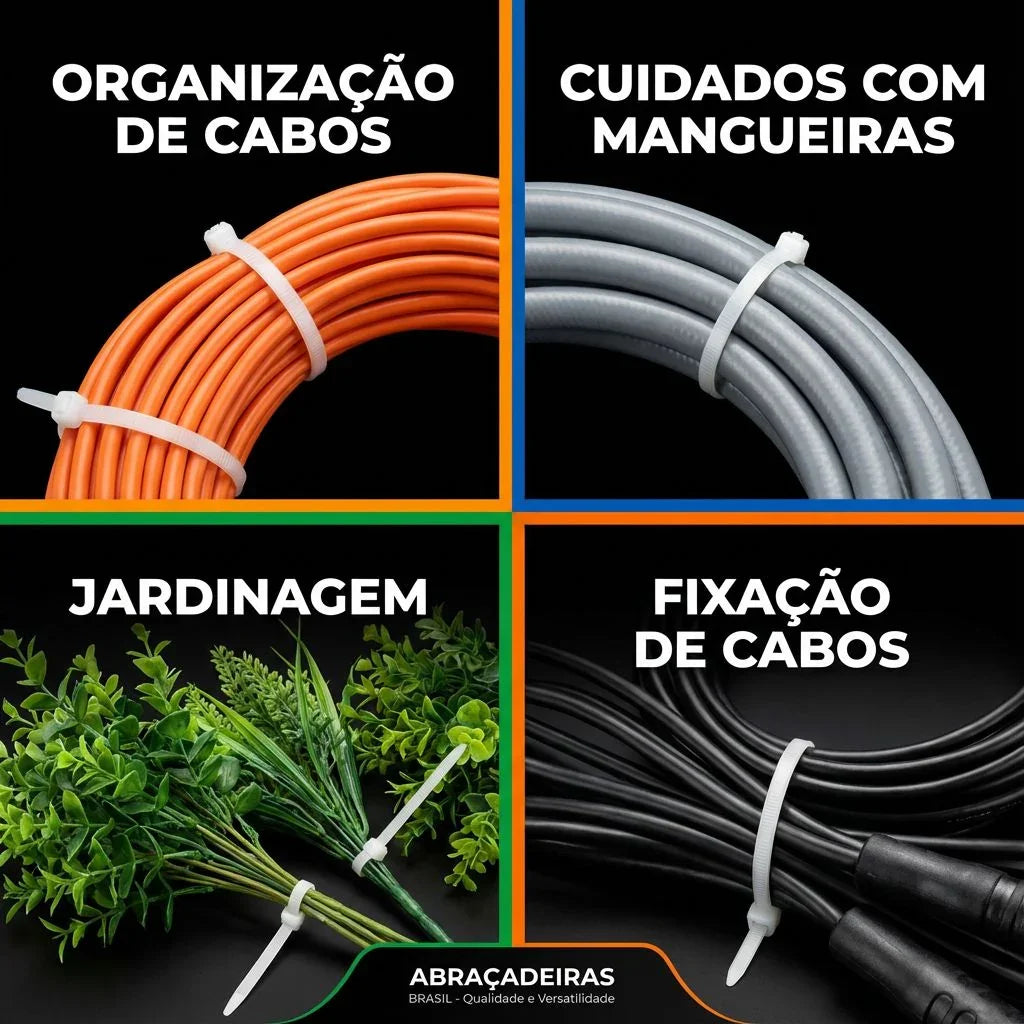 Kit de Enforca-Gato em Nylon Industrial Modern Lar™ – Pacote Econômico de Alta Fixação