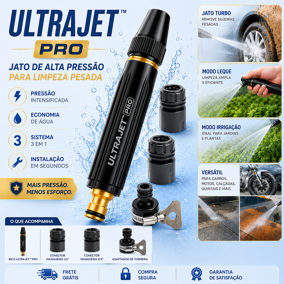 UltraJet™ Pro | Jato de Alta Pressão pra Limpeza Pesada