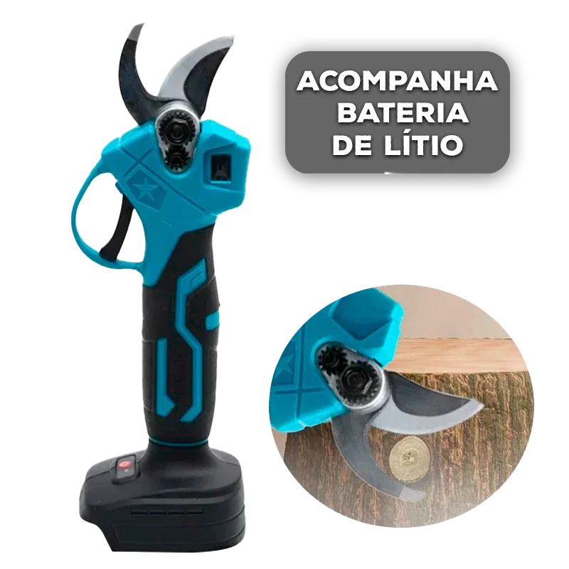 Tesoura de Poda Modern Lar™ com Lâmina SK5 e Motor Elétrico / Design Ergonômico para Cortes Limpos e Rápidos no Seu Jardim!